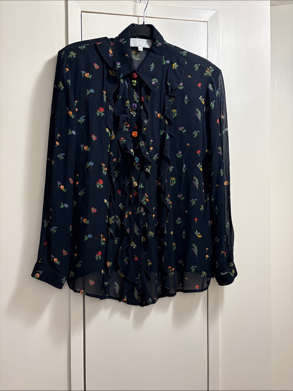 DorothySchoelen Floral Ruffle Button-Front Blouse